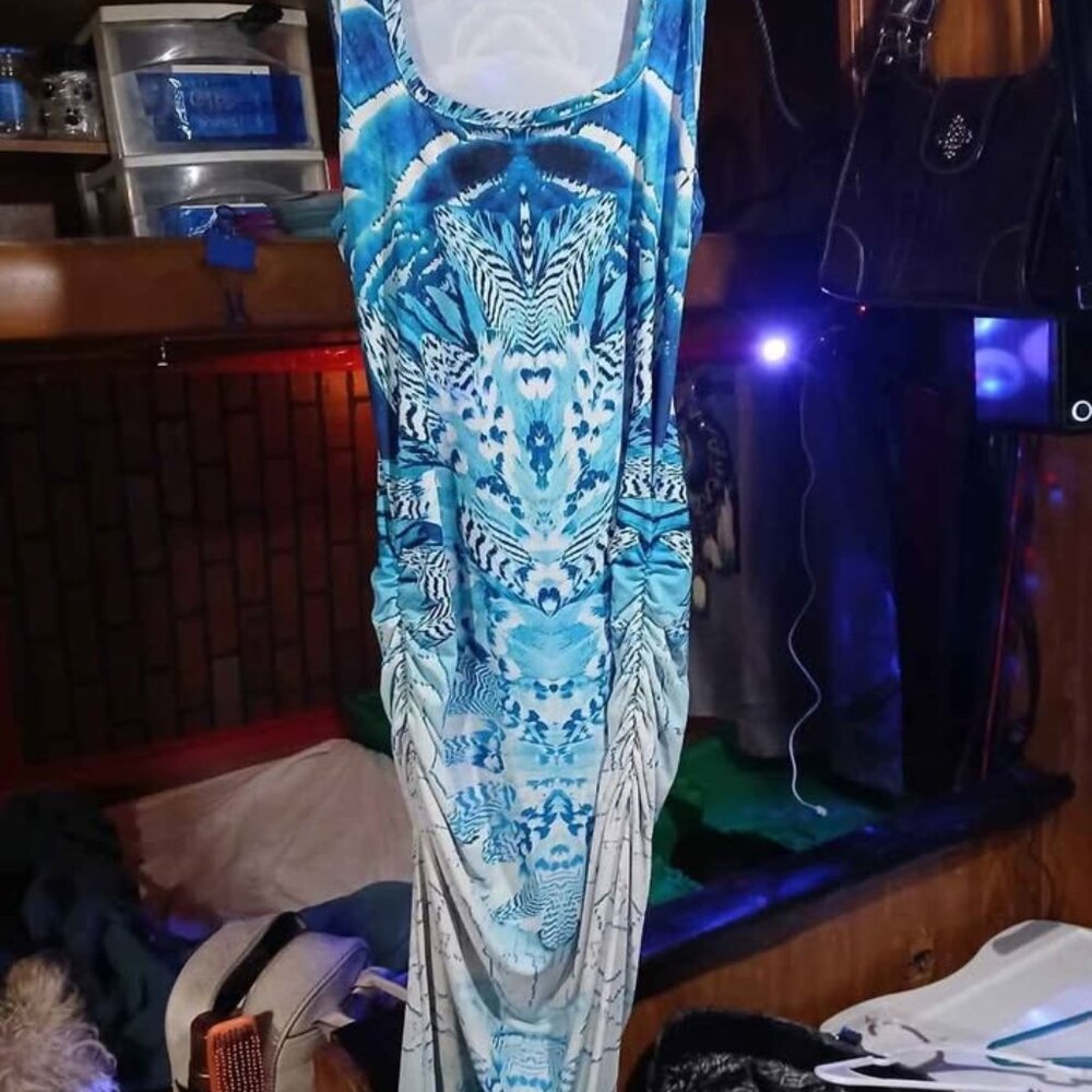 Small Women's Blue Venus Maxi Dress